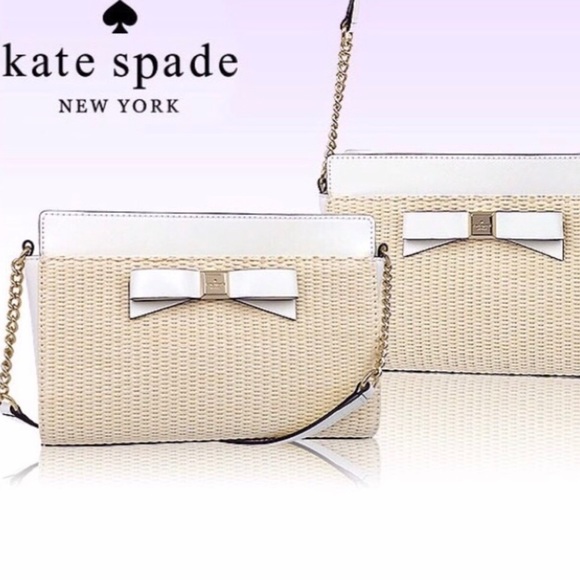kate spade Handbags - Kate Spade Straw Crossbody Summer Bag